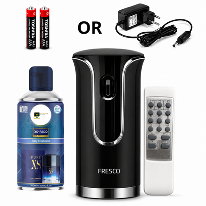 Black Premium Remote Control Automatic Air Freshener Dispenser with Free Air Freshener & Batteries
