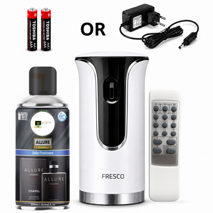 Premium Remote Control Automatic Air Freshener Dispenser with Free Air Freshener & Batteries