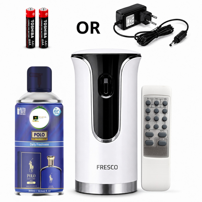Premium Remote Control Automatic Air Freshener Dispenser with Free Air Freshener & Batteries