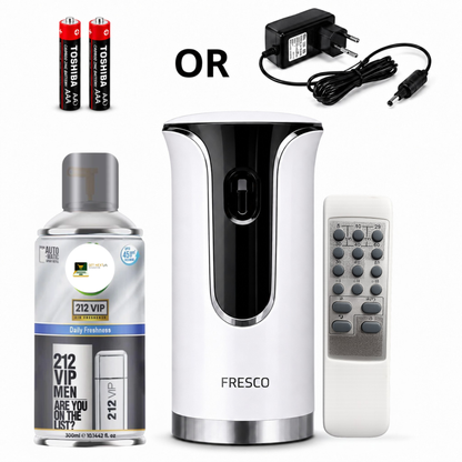 Premium Remote Control Automatic Air Freshener Dispenser with Free Air Freshener & Batteries