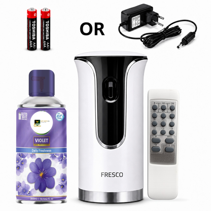Premium Remote Control Automatic Air Freshener Dispenser with Free Air Freshener & Batteries