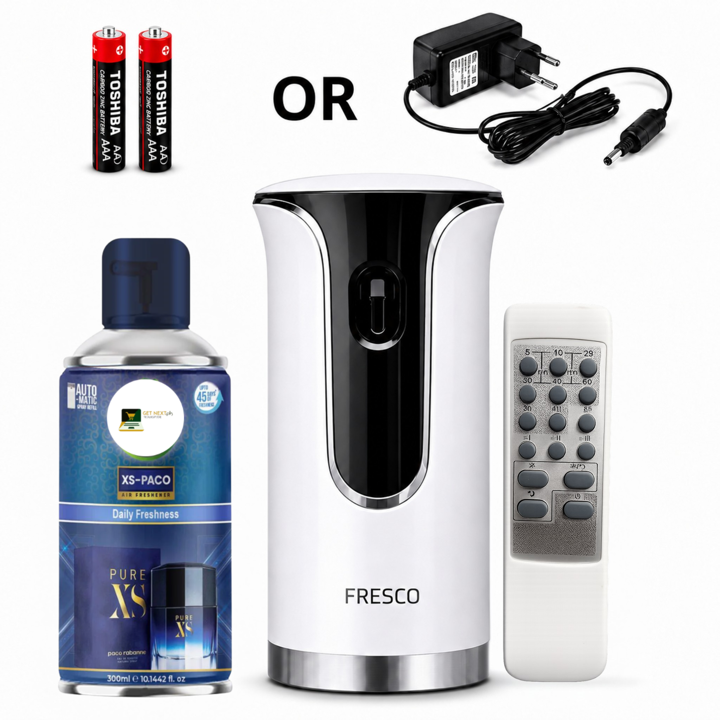 Premium Remote Control Automatic Air Freshener Dispenser with Free Air Freshener & Batteries
