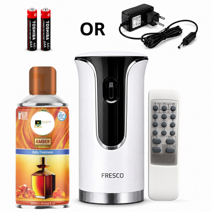 Premium Remote Control Automatic Air Freshener Dispenser with Free Air Freshener & Batteries