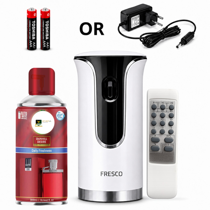 Premium Remote Control Automatic Air Freshener Dispenser with Free Air Freshener & Batteries